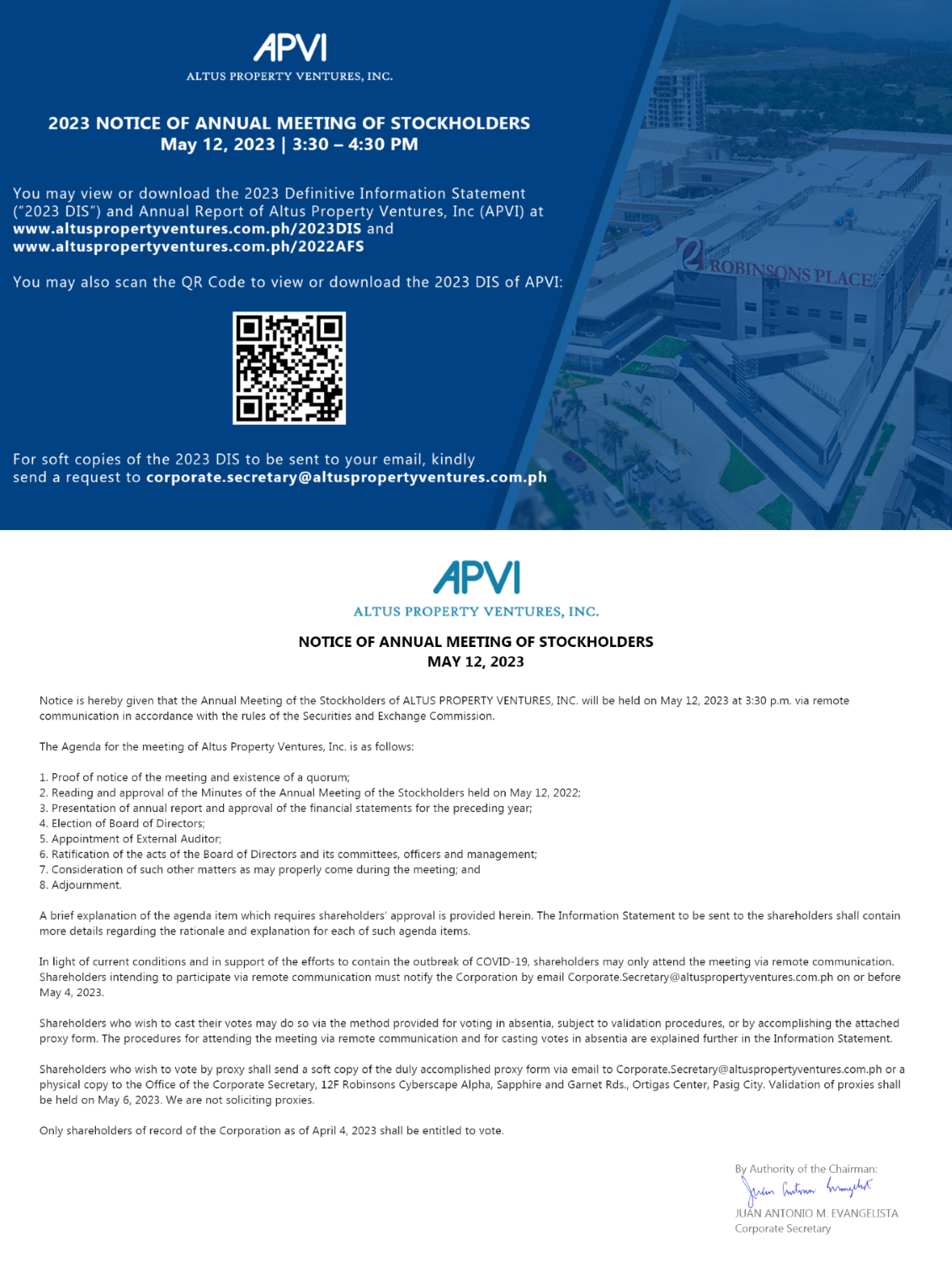 APVI ASM Notice 2023